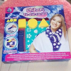 🆕 "Shibori" Indigo/Gold TIE-DYE SCARF CREATOR KIT AGES: 6+ BY: CREATE N' STYLE